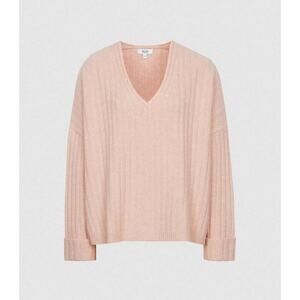 Reiss Nina Wool Cashmere Blend V-Neck Jumper